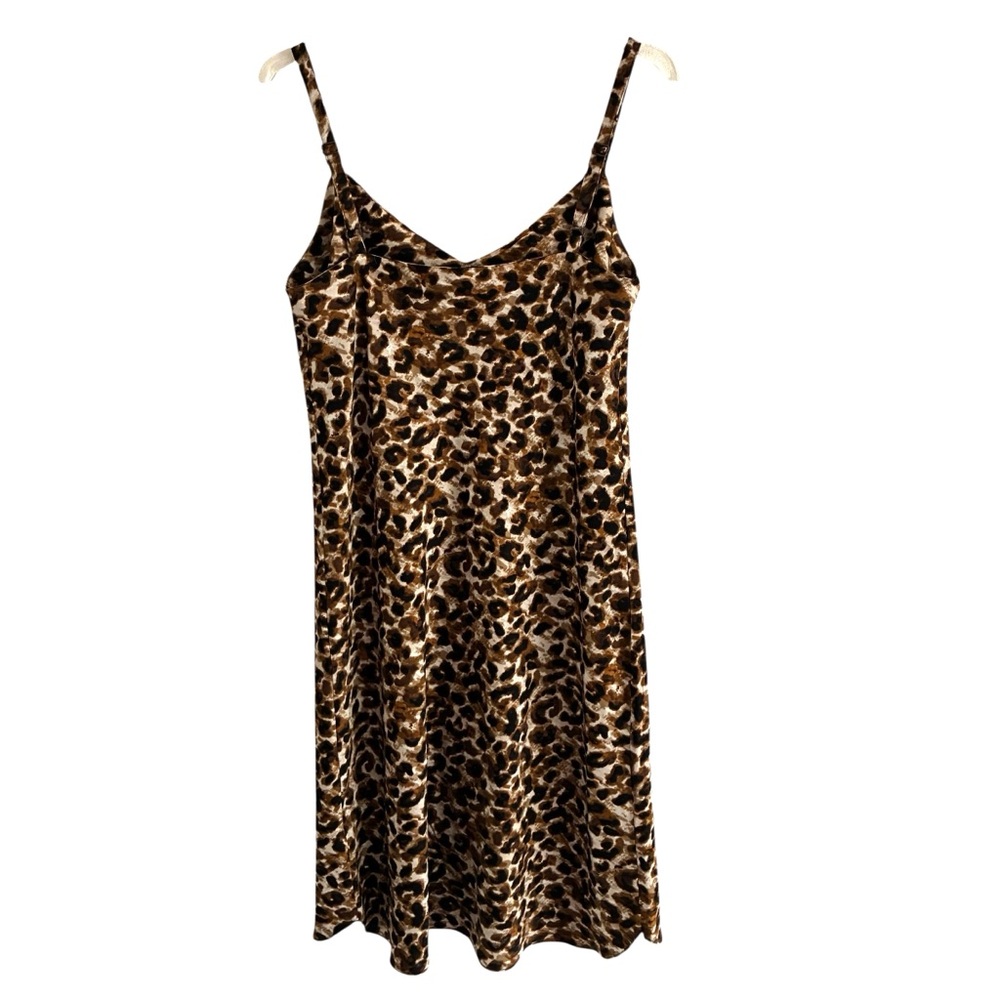 RM Rebecca Minkoff Leopard Print Satin Slip Dress Animal Print Mini Size M - Picture 12 of 12